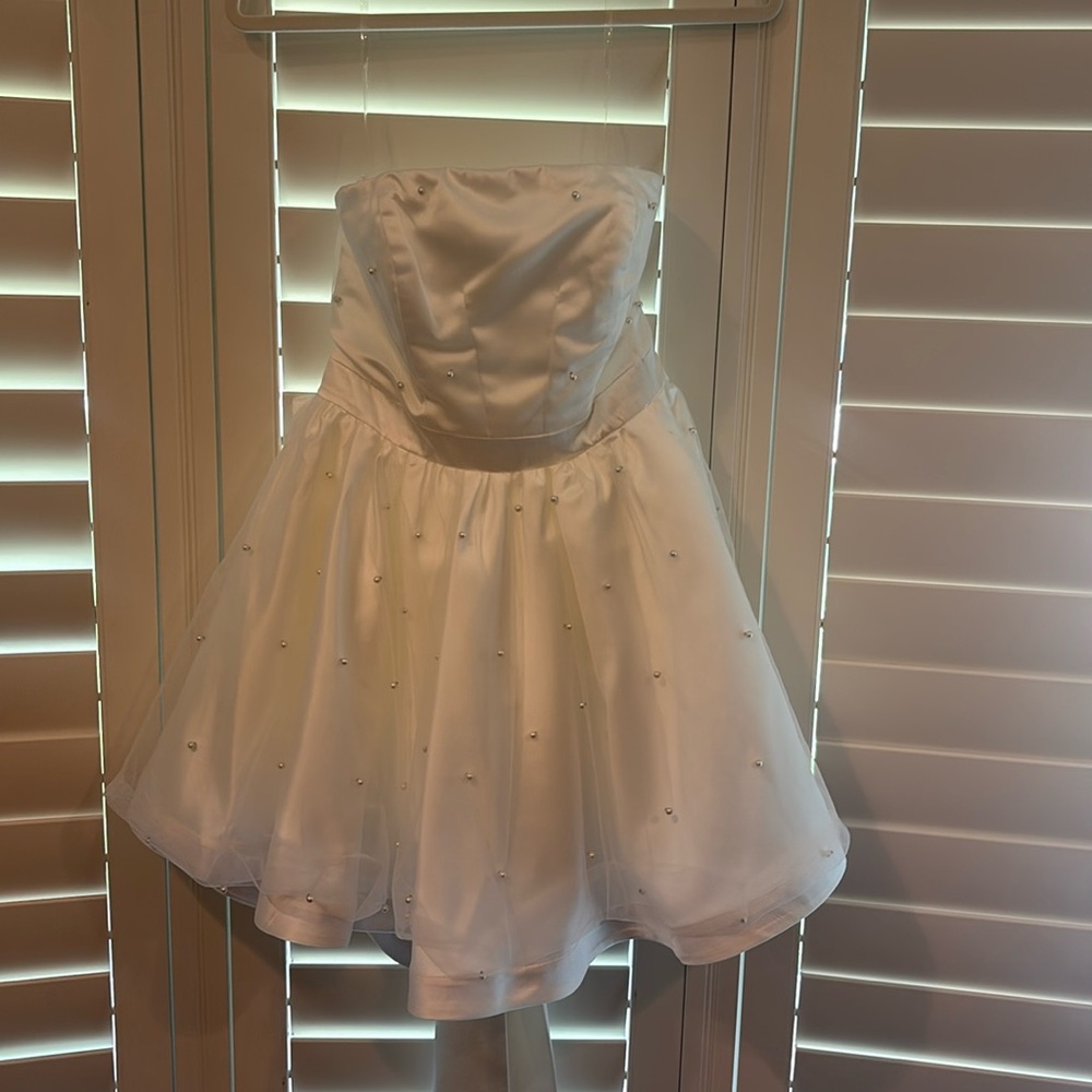 Pearl Embellished Mini Dress